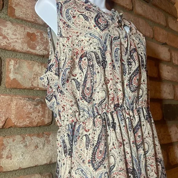 Indigo Rose Paisley Tiered Boho Maxi Dress 2X Plus - Picture 5 of 13